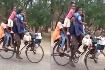 ஒரே ஒரு சைக்கிளில் 10 பேரா? கெத்தாக செல்லும் நபரின் நம்பமுடியாத அதிர்ச்சி காட்சி