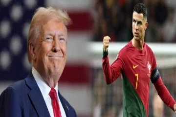 உலகப் புகழ் பெற்ற ரொனால்டோவுடன் கால்பந்து விளையாடும் ட்ரம்ப்