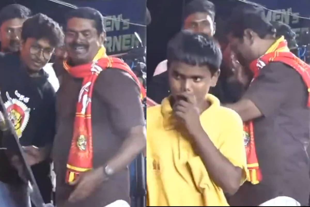 பரப்புரையின் போது சிறுவனுக்கு நடந்த சம்பவம்!! சீமான் கொடுத்த ரியாக்ஷன்.. | Seeman S Campaign Kiss Video Sparks