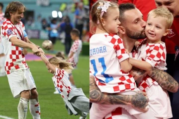 கத்தார் உலகக்கோப்பையில் மூன்றாம் இடம்.. பிள்ளைகளுக்கு முத்தமிட்டு விளையாடிய குரோஷிய வீரர்கள்