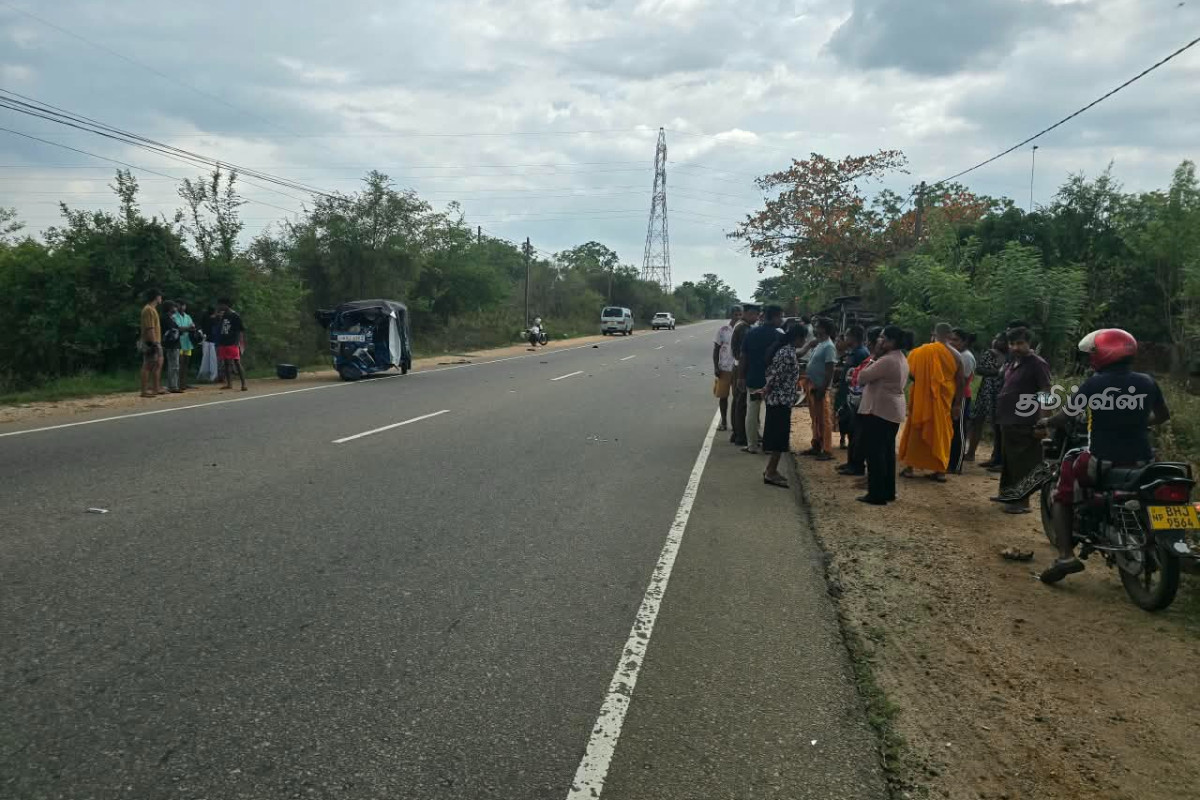 கார் - முச்சக்கரவண்டி நேருக்கு நேர் மோதி ஒருவர் பலி; மற்றொருவர் படுகாயம் | Accident At Habarana கார் - முச்சக்கரவண்டி நேருக்கு நேர் மோதி ஒருவர் பலி; மற்றொருவர் படுகாயம் | Accident At Habarana