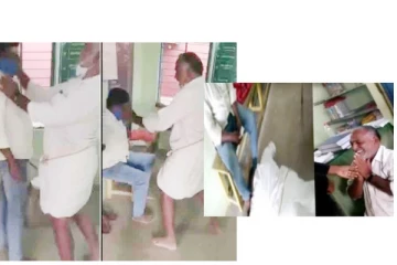 கிராம நிர்வாக அலுவலக உதவியாளர் காலில் விழ வைக்கப்பட்ட சம்பவம்- வீடியோ வெளியிட்ட நபர் மீது போலீஸ் வழக்குப்பதிவு