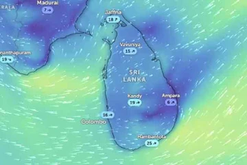 දිවයින හරහා නිරිත දිග මෝසම සක්‍රීය වෙයි - මෙම ප්‍රදේශ වලට පැයට කිලෝමීටර් 50 දක්වා තද සුළං එන බවට නිවේදනයක්