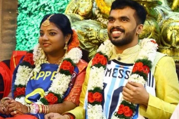 உலகக் கோப்பை இறுதிப்போட்டி நாளில் மெஸ்ஸியின் வெறித்தனமான ரசிகர் தம்பதிக்கு நடந்த திருமணம்! ஆச்சரிய புகைப்படங்கள்