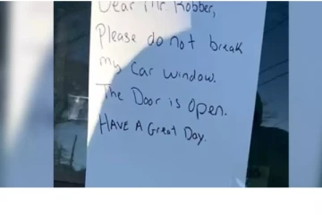 “அன்பான திருடரே” என கார் கண்ணாடியில் கடிதம் வைத்த வினோத நபர்