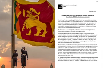 சிறிலங்காவின் சுதந்திர தினத்தை தமிழர்களுக்கான அனைத்துக் கட்சி நாடாளுமன்றக் குழு புறக்கணிப்பு