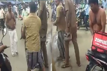 Zomato பேகில் கத்தி - டெலிவரி ஊழியருக்கும், மினி வேண் ஓட்டுநருக்கும் இடையில் சரமாரி தாக்குதல்!