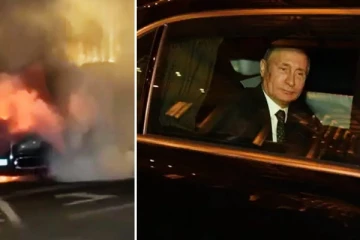 ரஷ்ய ஜனாதிபதி புடினின் கார் தீப்பற்றியதால் பரபரப்பு
