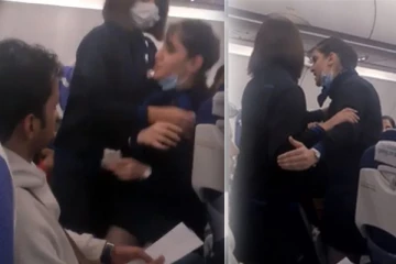 நான் ஒன்றும் உன் வீட்டு வேலைக்காரியில்லை: நடுவானில் ஏற்பட்ட சண்டை!