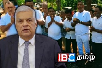 விகாரையில் தேங்காய் உடைத்து ரணிலின் கைதுக்கு எதிர்ப்பு