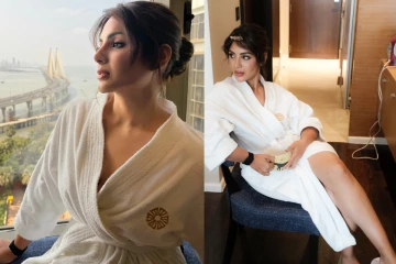 ஹோட்டல் அறையில் பாத்ரோப் உடன் கவர்ச்சி போஸ் கொடுத்த சம்யுக்தா மேனன்