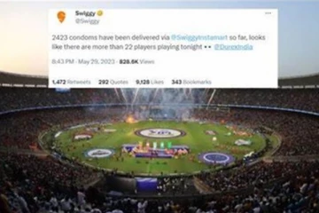 ஐபிஎல் இறுதி ஆட்டம்; ஸ்விக்கி காண்டம் விற்பனை - வைரலாகும் பதிவு!