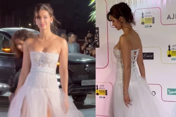 விருது விழாவுக்கு அப்படி ஒரு உடையில் வந்த திஷா பாட்னி.. வீடியோ படுவைரல்