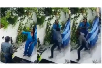 முகவரி கேட்பதுபோல் வீட்டிற்குள் நுழைந்து பெண்ணிடம் செயின் பறித்த நபர் - அதிர்ச்சி வீடியோ வைரல்...!