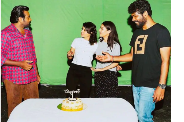 சிறந்த நடிகையாக சமந்தா தேர்வு - கேக் வெட்டிக் கொண்டாடிய விஜய் சேதுபதி, நயன்தாரா! வைரல் புகைப்படம் | Cinema Viral News