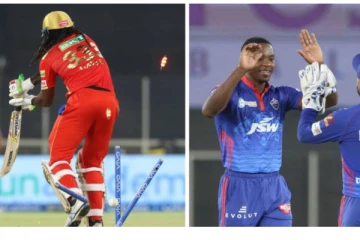 கெய்லின் ஸ்டம்பை தெறிக்குவிட்டு மிரள வைத்த ரபாடா! மிகவும் மோசமாக அவுட் ஆகி வெளியேறும் காட்சி