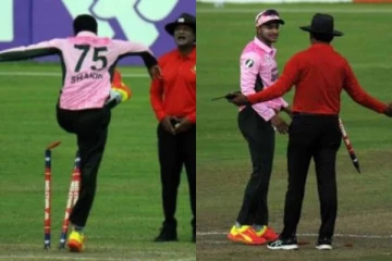 நடுவர் அவுட் கொடுக்காத ஆத்திரத்தில் ஸ்டம்பை உதைத்து பிடுங்கி வீசி எறிந்த ஷகிப் அல் ஹசன்! வீடியோ வைரலான நிலையில் தண்டனை அறிவிப்பு