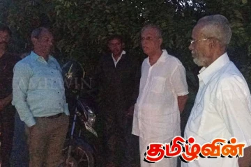 யாழில் தனியார் காணியில் அமைக்கப்படும் இராணுவ வைத்தியசாலையை பார்வையிட்ட சுமந்திரன்