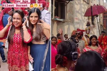 நவீனகால அமைதி திருமணம்: இயர்போன்களுடன் சிறப்பாக நடந்த திருமண விழா: ஆட்டத்திற்கு பஞ்சமில்லை