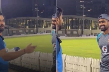 திருமணம் எப்போது? பொதுவெளியில் கேட்ட ரோகித் சர்மா.. வெட்கப்பட்ட பாபர் அசாம் வீடியோ