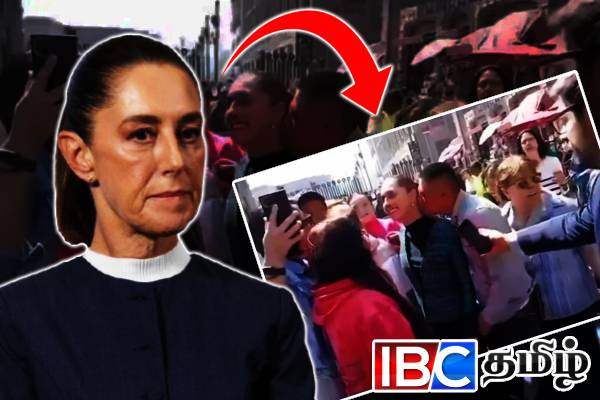 பெண் ஜனாதிபதியிடம் அரசியல் கூட்டத்தில் அத்துமீறிய நபரால் அதிர்ச்சி