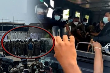 கண்ணீர்புகை வாகனம் மற்றும் பொல்லுகளுடன் திடீரென குவிக்கப்பட்ட பொலிஸார்! காலிமுகத்திடல் பகுதியில் பதற்றம் (Video)