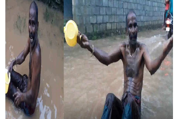 மேகம் கருக்குது தக்குசிக்கு தக்குஜின் - கால்வாய்  தண்ணீரில் உல்லாச குளியல் போட்ட முன்னாள் கவுன்சிலர் | Ex Councilor Rain Road Bath