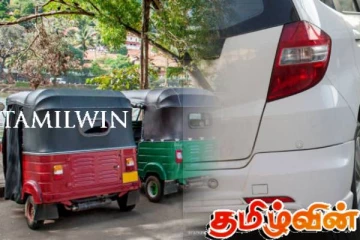 சாதாரண பரீட்சை விடைத்தாள்களை ஏற்றிச்சென்ற வானை மறித்த முச்சக்கரவண்டி