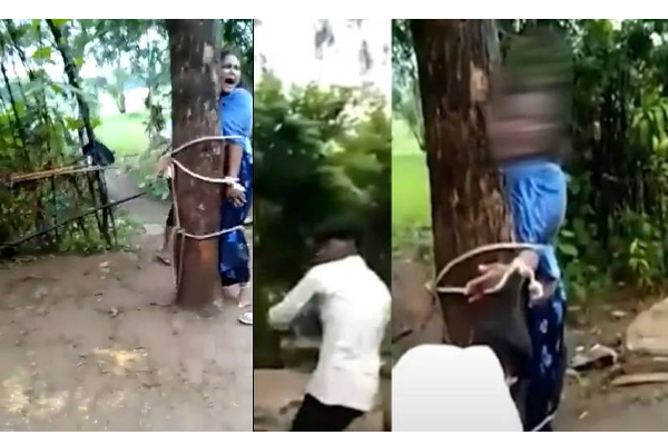 மரத்தில் இளம்பெண்ணை கட்டி வைத்து அடித்த கும்பல்! பின்னணி என்ன? அதிர்ச்சி வீடியோ | Rajasthan A Young Girl Was Tied To Tree And Beaten