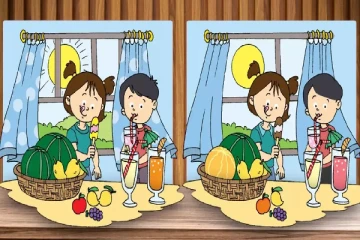 உணவு வைக்கப்பட்டிருக்கும் மேசை: இந்த படத்தில் இருக்கும் 10 வித்தியாசங்கள் என்ன?