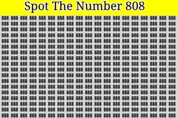 Optical illusion: இதில் இருக்கும் ”888“ களில் “808“ என்ற இலக்கம் எங்கே உள்ளது?
