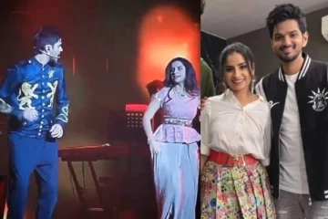 வித்யாசாகர் மகன் ஹர்ஷவர்தனுடன் மேடையில் ஆட்டம் போட்ட சூப்பர் சிங்கர் சிவாங்கி!! வீடியோ..