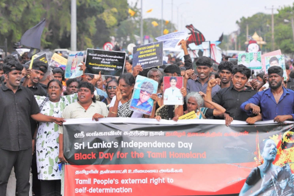 නිදහස් දිනය දෙමළ ජනතාවට කළු දිනයක් බව ප්‍රකාශ කරයි | Kilinochchi Rally Marks Black Day