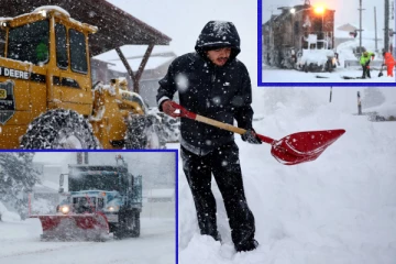 10 அடி உயரத்திற்கு பனி., அமெரிக்க மாகாணங்களில் கடும் பனிப்புயல்