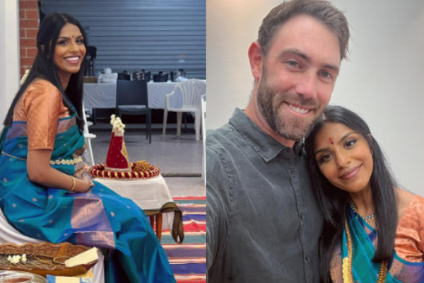 பிரபல கிரிக்கெட்டர் மெக்ஸ்வெல்லின் மனைவிக்கு தமிழ் முறைப்படி வளைகாப்பு விழா..! | Maxwell Wife Photos Indian Gril Hindu