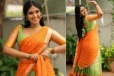 ஆரஞ்சு நிற தாவணி அழகில் மயக்கும் சீரியல் நடிகை கிரேஸி தங்கவேல்...