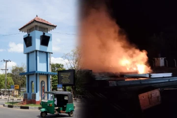 வவுனியாவில் திடீரென தீப்பற்றி எரிந்த சூரிய சக்தி மின் உற்பத்தி நிலையம் (Video)