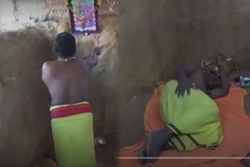 சுடுகாட்டில் 6 அடி ஆழ குழியில் வசிக்கும் மனிதர்! ஆச்சரியமான காரணம்