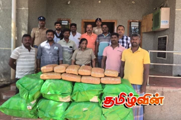 இலங்கைக்கு கடத்துவதற்காக பதுக்கி வைக்கப்பட்டிருந்த 25 இலட்சம் பெறுமதியான கஞ்சா பறிமுதல்