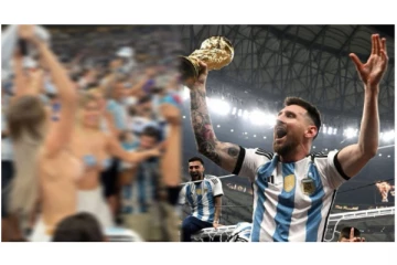 அர்ஜென்டினா வெற்றி... - மைதானத்தில் அரைநிர்வாணமாக கொண்டாடிய பெண்கள் கைது..?