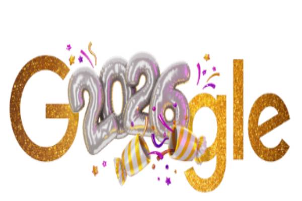 புத்தாண்டு டூடுல்: 2026 ஐ கொண்டாட்டத்துடன் வரவேற்கும் கூகுள்! | Google Welcomes 2026 With New Year Doodle