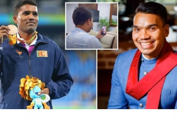 தங்கம் வென்ற இலங்கை வீரருக்கு இன்ப அதிர்ச்சி கொடுத்த நமல் ராஜபக்சே! வெளியான வீடியோ