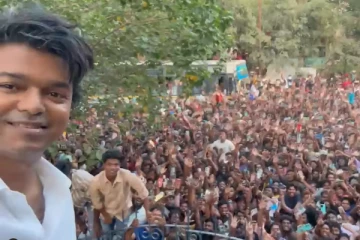 GOAT ஷூட்டிங்கில் குவிந்த ரசிகர்கள்.. விஜய் எடுத்த செல்பி வீடியோ வைரல்