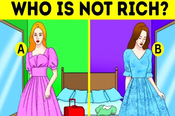 IQ Test: பணக்காரர் வேடத்தில் ஜொலிக்கும் பெண்.. இருவரில் யார் ஏழை? | Brain Teaser Iq Test Spot Who Is Not Rich