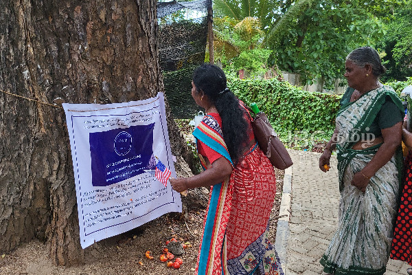 வவுனியாவில் ஓ.எம்.பி அலுவலக பெயர்ப்பலகைக்கு தக்காளி தாக்குதல் நடத்தி கவனயீர்ப்பு போராட்டம் | Vavuniya Missing Persons Relations Protest