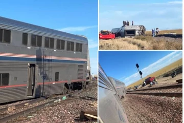 அமெரிக்காவில் பயணிகள் ரயில் தடம் புரண்டு பயங்கர விபத்து.. 157 பேரின் நிலைமை என்ன? வெளியான பரபரப்பு வீடியோ