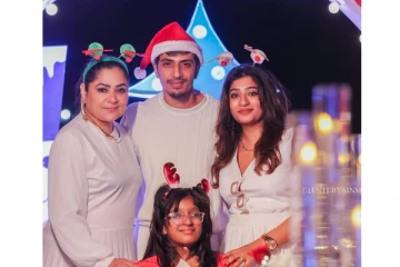 திருமணத்திற்கு பின் முதல் கிறிஸ்துமஸ்.. மகளுடன் ஷாரிக்!! கண்கவரும் புகைப்படங்கள்