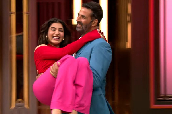 விவாகரத்துக்கு பின் பிரபல நடிகருடன் அப்படியொரு நெருக்கம்! நடிகை சமந்தா வீடியோவால் சர்ச்சை.. | Samanatha Romantic Dance With Akshay Kumar Karan