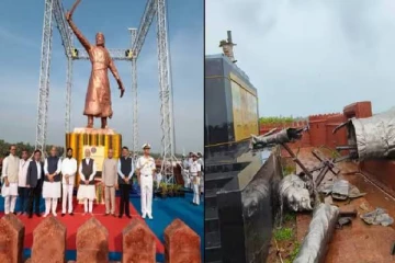 பிரதமர் மோடி திறந்து வைத்த சத்ரபதி சிவாஜி சிலை..விழுந்து உடைந்ததால் பரபரப்பு! என்ன நடந்தது!
