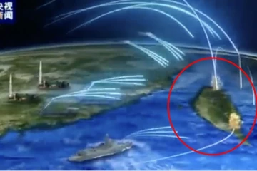 தைவானை சுற்றி வளைத்து மிகப்பெரிய ஏவுகணை தாக்குதல்: சீன ஊடகத்தில் காட்டப்பட்ட உத்தேச காட்சி